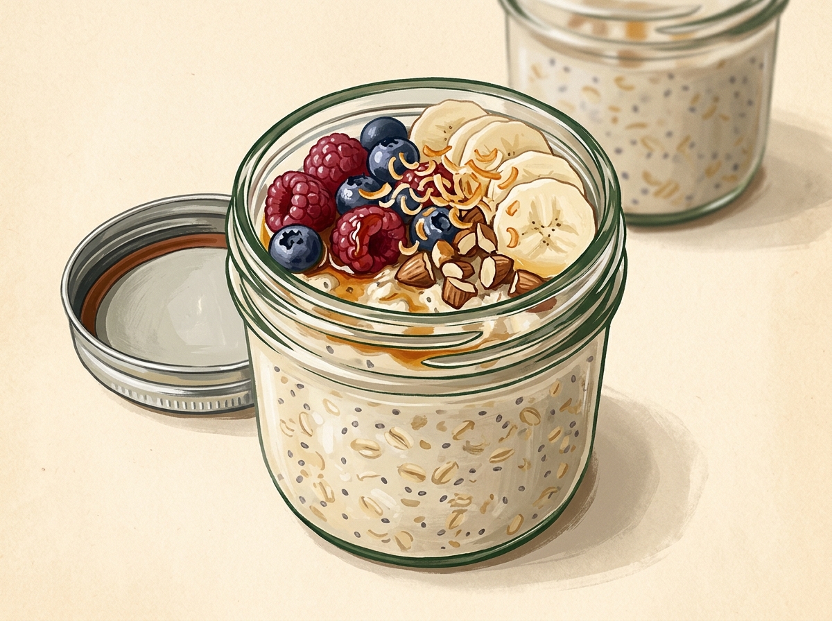 Illustration of Four-Jar Morning Oats
