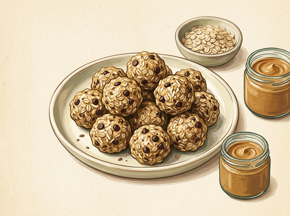 Illustration of Peanut Butter Oat Bites, Dosed by the Gram
