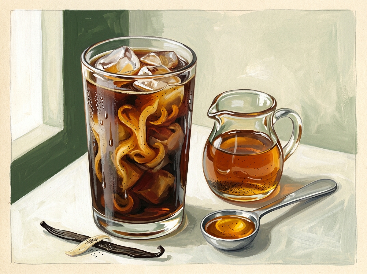 Illustration of Vanilla Bean Syrup for the Long Afternoon
