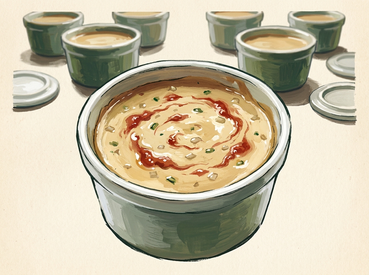 Illustration of Skillet Queso, Eight Little Pots