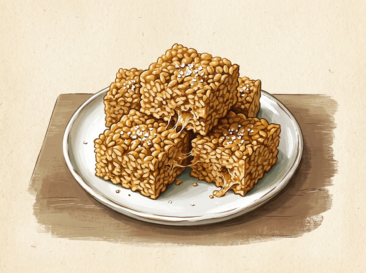 Illustration of Brown Butter Crisped Rice Squares