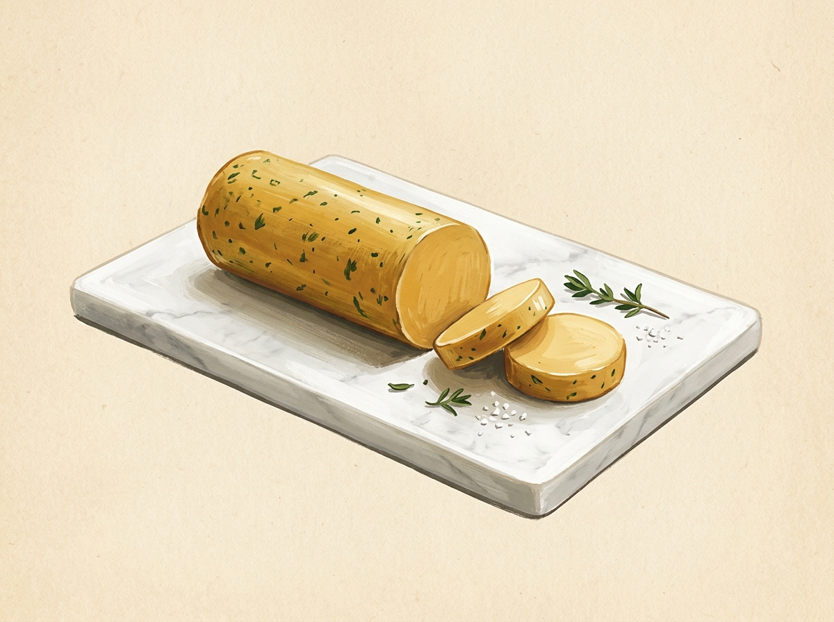 Illustration of Fines Herbes Brown Butter Log