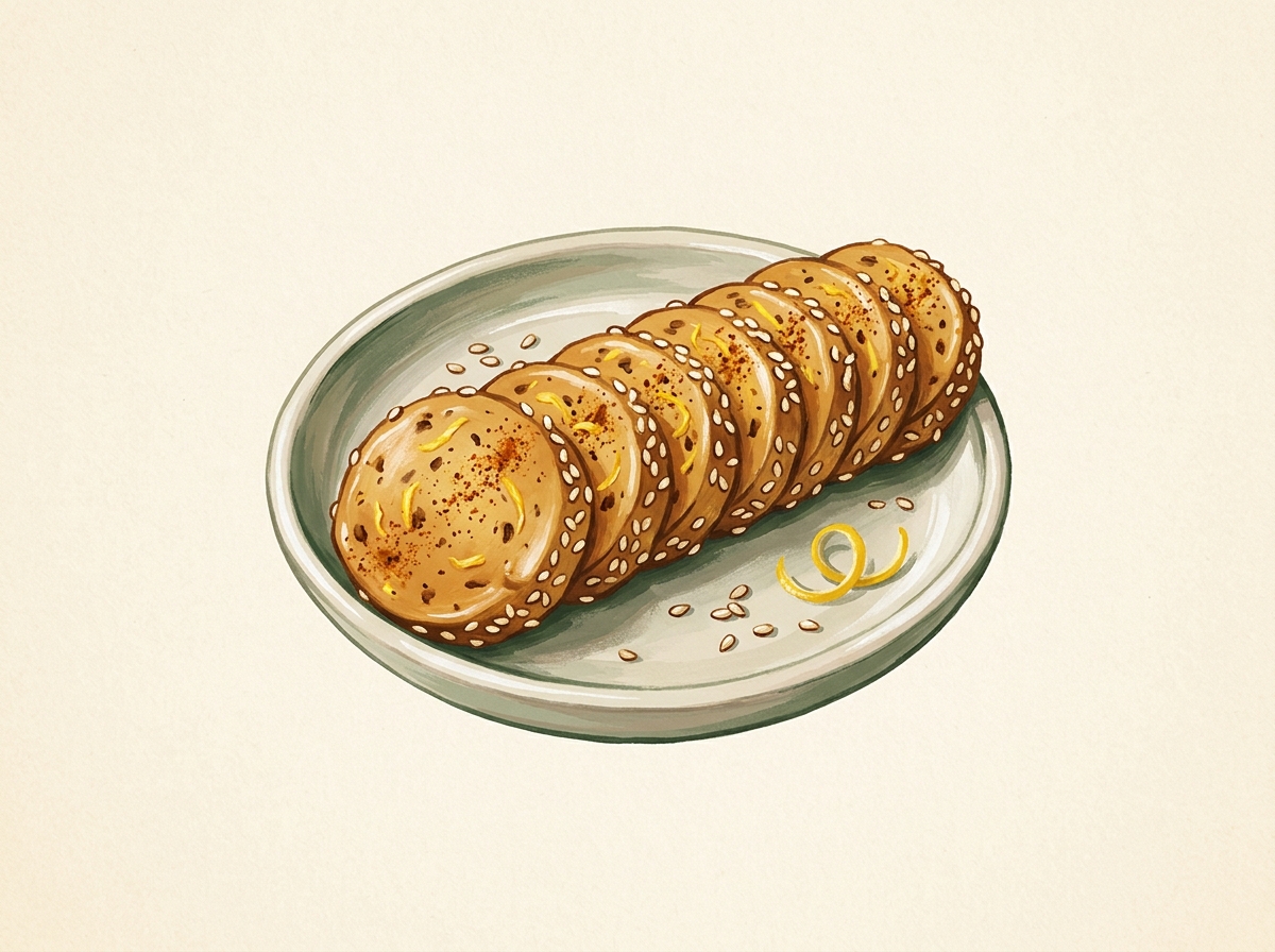 Illustration of Miso-Lemon Brown Butter Coins