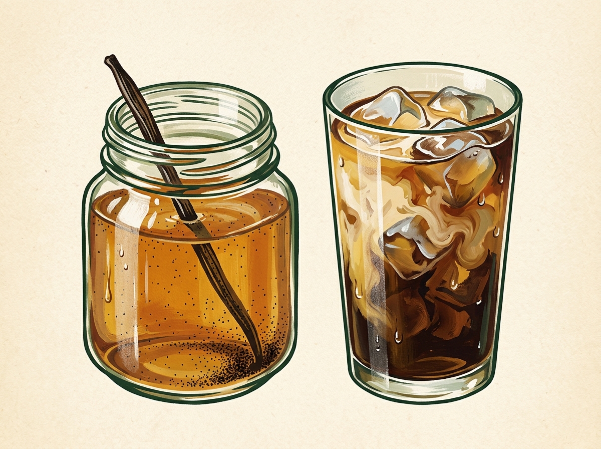 Illustration of Jar of Vanilla for Your Cold Brew