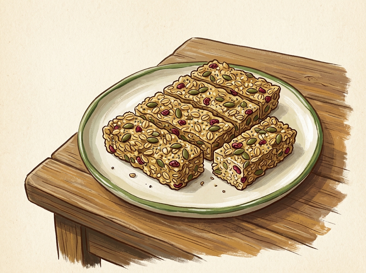 Illustration of Cranberry Pepita Press-In Bars