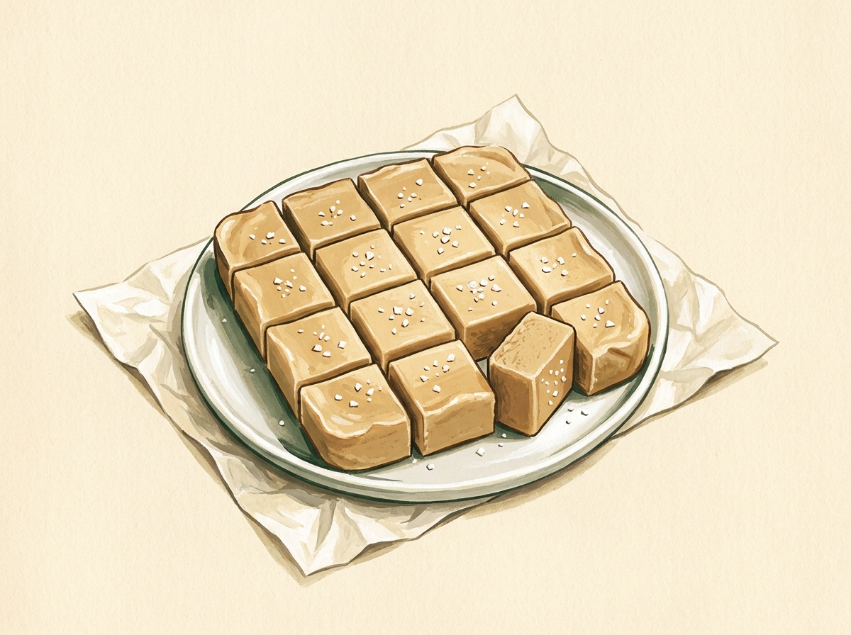 Illustration of Salted Almond Butter Freezer Fudge, 5 mg Squares