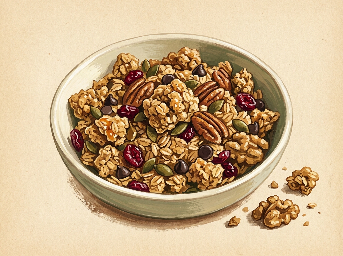 Illustration of Half-Cup Cluster Granola