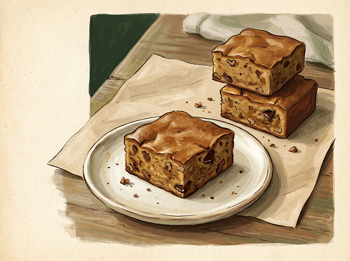 Illustration of Go-Slow Brown Butter Banana Bars