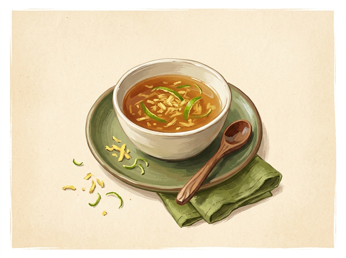 Illustration of Ginger-Lime Sipping Syrup