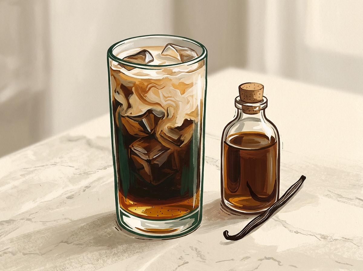 Illustration of Slow Morning Vanilla Coffee Syrup